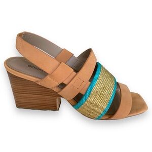 DONALD PLINER MAE LEATHER SLING BACK SANDALS. WOMEN’S SIZE 6